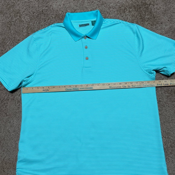 CUBAVERA MENS XL BLUE STRIPED POLO. NWOT. - Picture 4 of 8